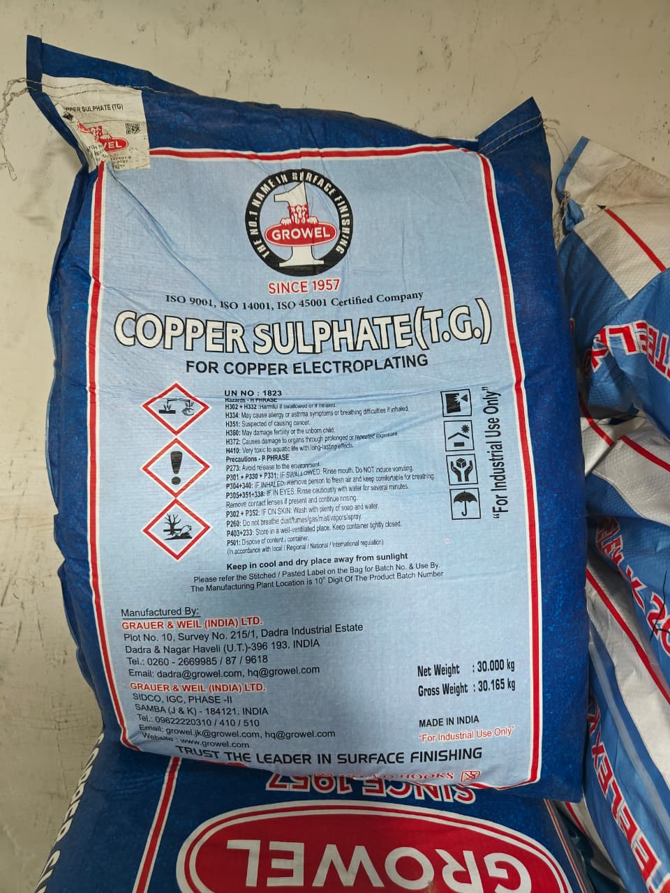 COPPER SULPHATE (T.G) (30KG)