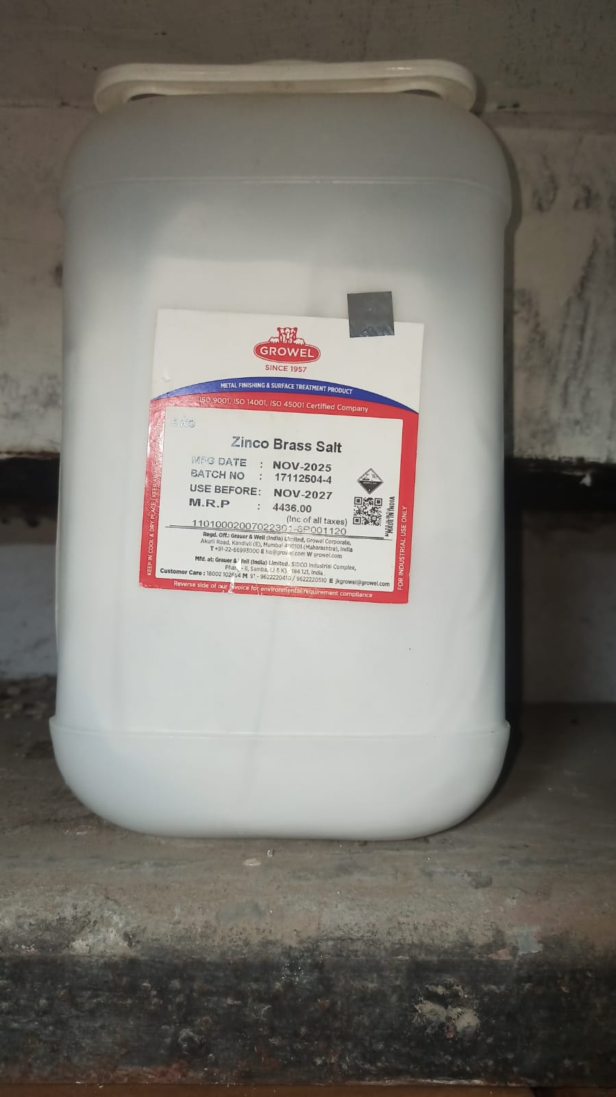 ZINCO BRASS SALT (WHITE)